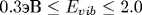 0.3 \text{��}\leq E_{vib}\leq 2.0