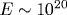 E\sim 10^{20}