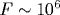 F\sim 10^6