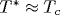 T^*\approx T_c