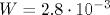 W=2.8\cdot10^{-3}