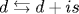 d\leftrightarrows d+is