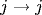 j\rightarrow j