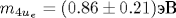 m_{4
u _e}= (0.86\pm 0.21)\text {��}