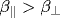 \beta _{\parallel }>\beta _{\perp }