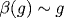 \beta(g) \sim g