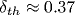 \delta_{th}\approx 0.37
