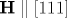 {\bf H}\parallel[111]