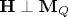 {\bf H}\perp{\bf M}_Q